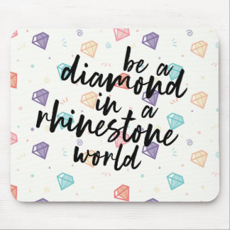 Alfombrilla De Ratón Diamante en un mundo diamante de imitación