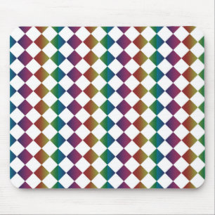 Alfombrilla De Ratón Diamante Multicolor Harlequin A Cuadros Colorido