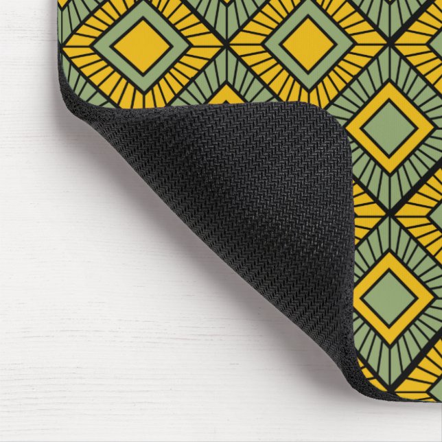 Alfombrilla De Ratón Diamantes a rayas - Verde (Esquina)