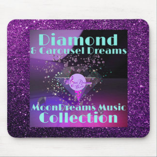 Alfombrilla De Ratón Diamond & Carousel Dreams Purple Faux Purpurina