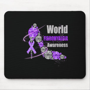 Alfombrilla De Ratón Diamond Shoes World Fibromyalgia Awareness Warrior