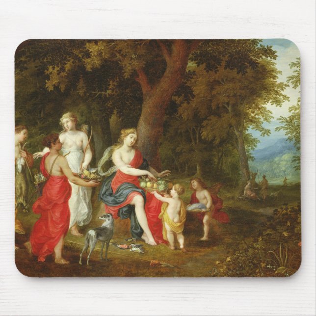 Alfombrilla De Ratón Diana y sus doncellas, después de la caza, 1626 (Frente)