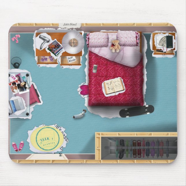 Alfombrilla De Ratón Diarios ADOLESCENTES Mousepad (Frente)