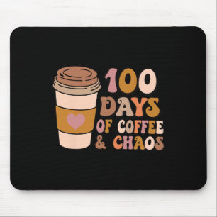 Alfombrilla De Ratón Días de café y caos - 100 días de clases