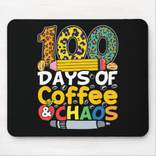 Alfombrilla De Ratón Días De Café Y Caos 100 Días Estudiantes
