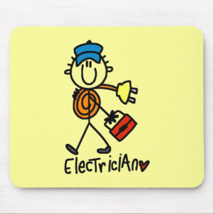 Alfombrilla De Ratón Dibujante electricista de palitos