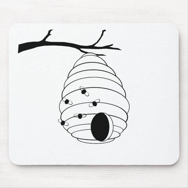 Alfombrilla De Ratón Dibujo Abeja Mi Miel (Frente)