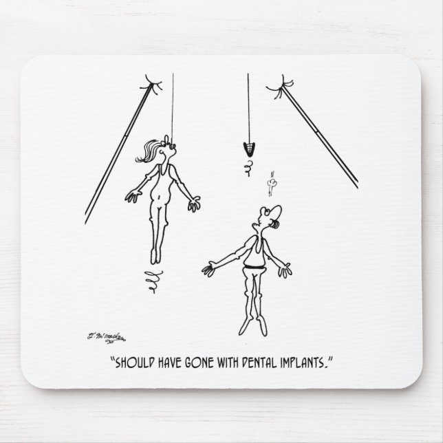 Alfombrilla De Ratón Dibujo animado 9468 del implante dental (Frente)