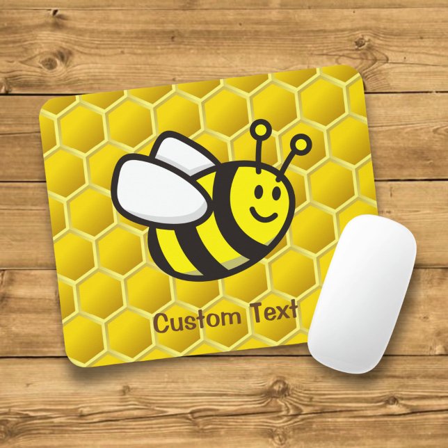 Alfombrilla De Ratón Dibujo animado de abeja melífera (Subido por el creador)