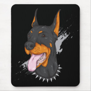 Alfombrilla De Ratón Dibujo animado de cachorro amante de la música Dob