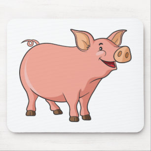 Alfombrilla De Ratón Dibujo Animado De Chica De Granja Campestre Amante