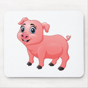 Alfombrilla De Ratón Dibujo Animado De Chica De Granja Campestre Amante