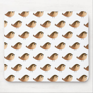 Alfombrilla De Ratón Dibujo animado de pájaro gorrión  