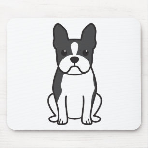 Alfombrilla De Ratón Dibujo animado del perro de Boston Terrier