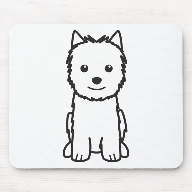 Alfombrilla De Ratón Dibujo animado del perro de Norwich Terrier (Frente)