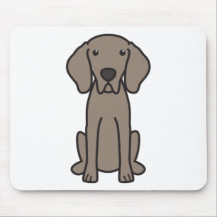 Alfombrilla De Ratón Dibujo animado del perro de Weimaraner