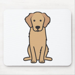 Alfombrilla De Ratón Dibujo animado del perro del golden retriever