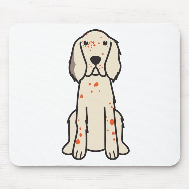 Alfombrilla De Ratón Dibujo animado del perro del organismo inglés (Frente)