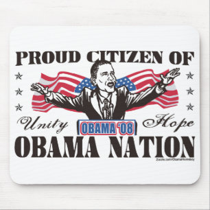 Alfombrilla De Ratón Dibujo animado Mousepad de la nación de Obama