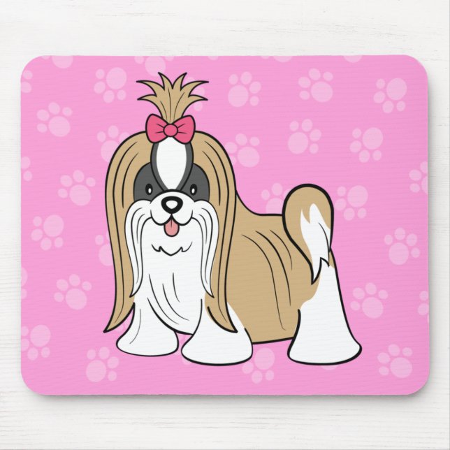 Alfombrilla De Ratón Dibujo animado ShihTzu Mousepad (Frente)