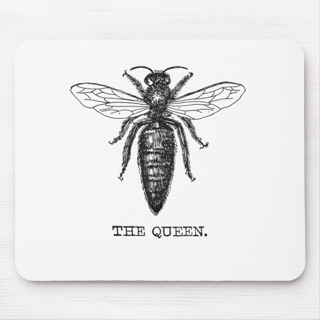Alfombrilla De Ratón Dibujo clásico del Ilustracion Queen Bee (Frente)