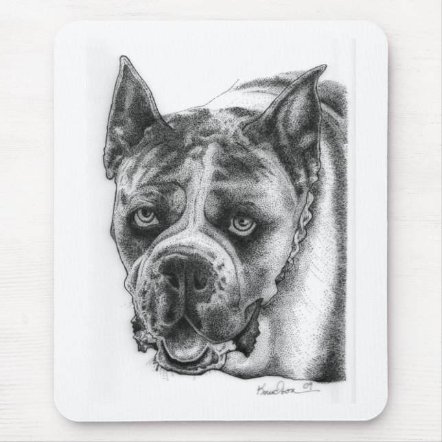Alfombrilla De Ratón Dibujo de Boxer (Frente)