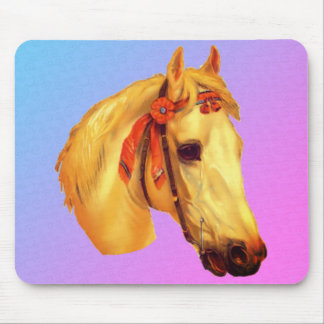 Alfombrilla De Ratón Dibujo de cabeza de caballo de arte vintage