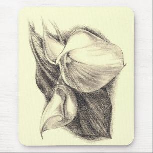 Alfombrilla De Ratón Dibujo de Calla Lilies