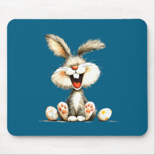 Alfombrilla De Ratón Dibujo de conejo lindo y divertido conejito esponj