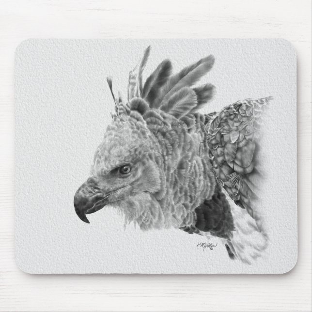 Alfombrilla De Ratón Dibujo de Eagle de Harpy (Frente)