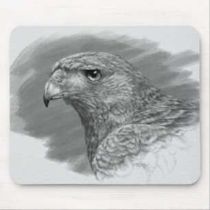 Alfombrilla De Ratón Dibujo de Hawk Harris