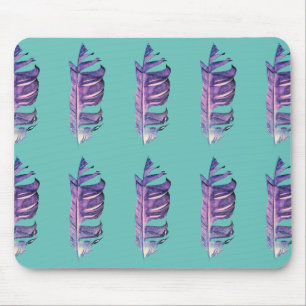 Alfombrilla De Ratón Dibujo de plumas ilustracion original de arte fino