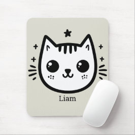 Alfombrilla De Ratón Dibujo de tipo chileno | Blanco y negro | Minimali