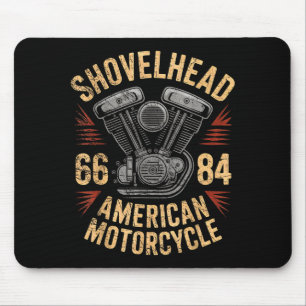 Alfombrilla De Ratón Dibujo del motor Shovelhead Vtwin de motocicleta H