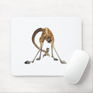 Alfombrilla De Ratón Dibujo Divertido de Jirafa – Diseño Animal Lindo y