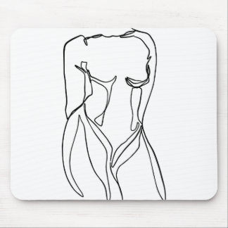 Alfombrilla De Ratón dibujo mínimo del cuerpo de la mujer
