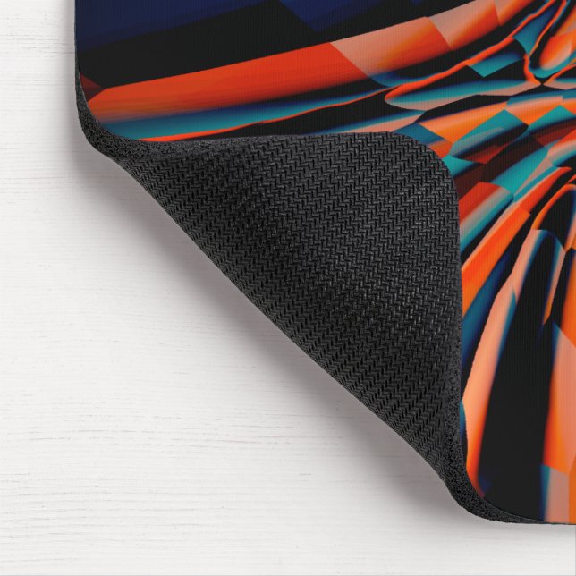 Alfombrilla De Ratón Dibujo naranja de cuadrados alineados sobre base t (Esquina)