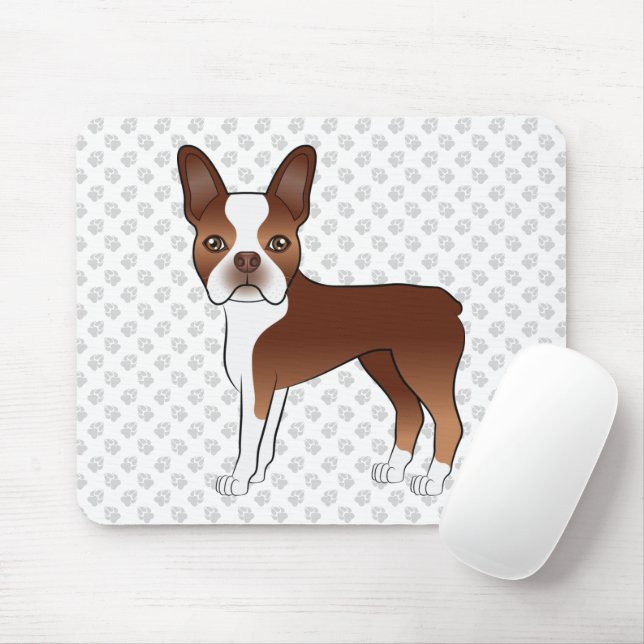 Alfombrilla De Ratón Dibujo y pinturas de perro de la compulsión del Te (Con ratón)