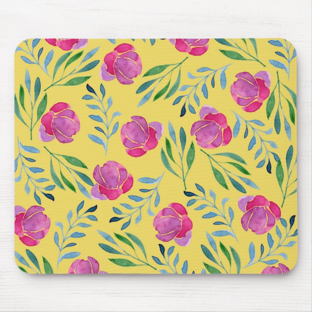 Alfombrilla De Ratón Dibujos de flores fáciles (Frente)