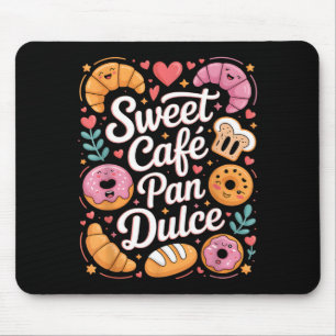 Alfombrilla De Ratón Dibujos divertidos de café dulce panadería pan dul