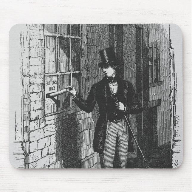 Alfombrilla De Ratón Dickens que coloca su primer literario (Frente)