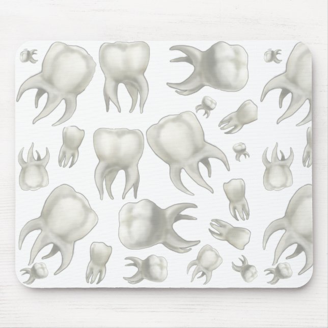 Alfombrilla De Ratón Diente blanco ideal Mousepad del dentista (Frente)