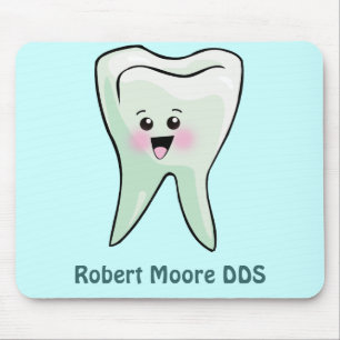 Alfombrilla De Ratón Diente feliz personalizado (cualquier nombre)