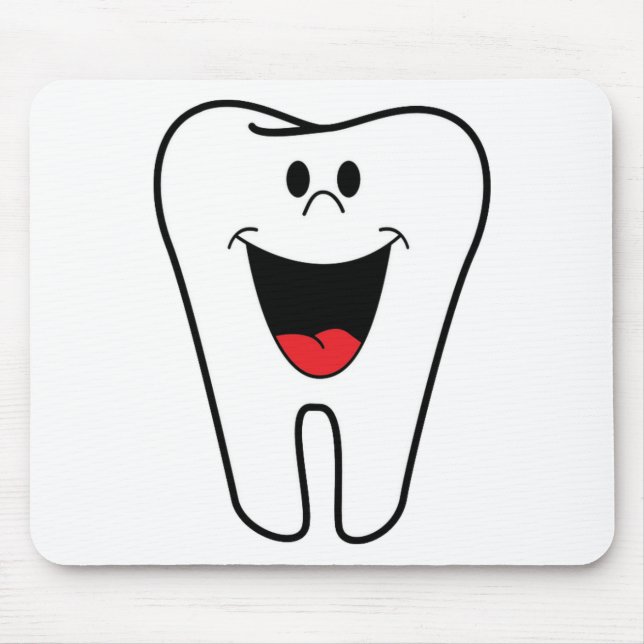 Alfombrilla De Ratón Dientes felices adaptables para su práctica dental (Frente)
