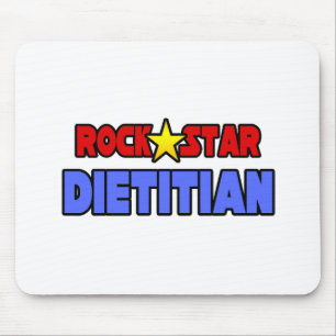Alfombrilla De Ratón Dietista estrella de rock