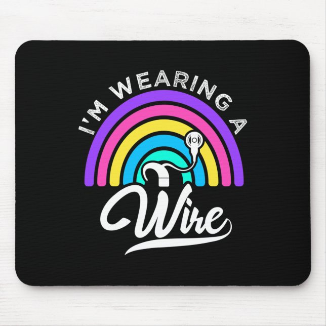 Alfombrilla De Ratón Difícil De Escuchar A Awar Divertido Audiencia Per (Frente)