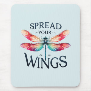Alfombrilla De Ratón Difunde tus alas - Dragonfly artístico