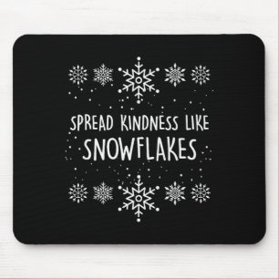 Alfombrilla De Ratón Difundir amabilidad como copos de nieve Navideños