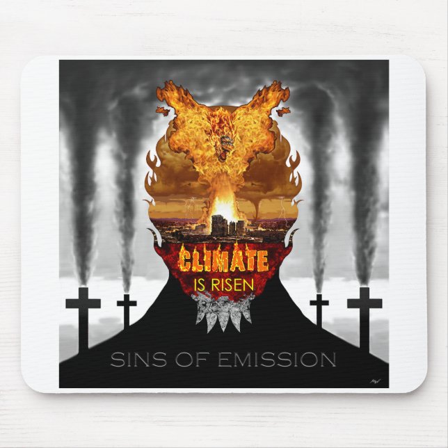 Alfombrilla De Ratón Digital painting about climate change. (Frente)