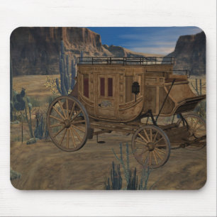 Alfombrilla De Ratón Diligencia del oeste salvaje vieja Mousepad